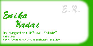 eniko madai business card